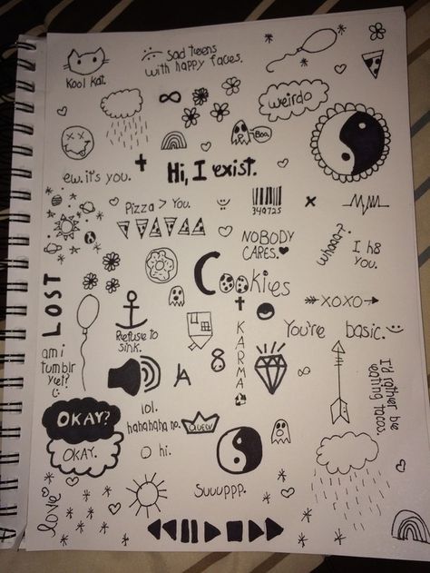 i love these Cute Drawings Tumblr, Notebook Images, Creative Drawings, Notebook Doodles, Tumblr Drawings, Arte Doodle, Notebook Drawing, Drawing Eyes, Drawing Hair