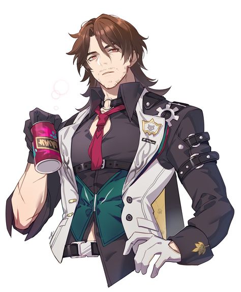 Gallagher From Honkai Star Rail #HonkaiStarRail #Gallagher App Anime, Kid Icarus, I Wait, Star Character, Character Poses, Old Dogs, Handsome Anime Guys, I'm A Simp, Handsome Anime