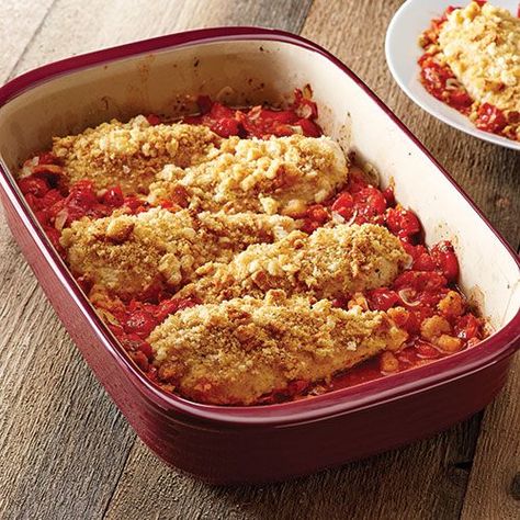 Chicken With Roasted Tomatoes, Pampered Chef Recipes, The Pampered Chef, Citrus Chicken, Italian Chicken, Chef Recipes, Deep Dish, Roasted Tomatoes, Kitchen Products