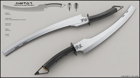 Concept of modern sword constructed over traditional shape. Work has been made in 3ds max + vray as rendering engine. Completed in Photoshop.   So what do you think. Do you like it or not? tnx... Cool Swords, Do You Like It, 3ds Max, Swords, You Think, Oeuvre D'art, Photoshop, Deviantart, Tools