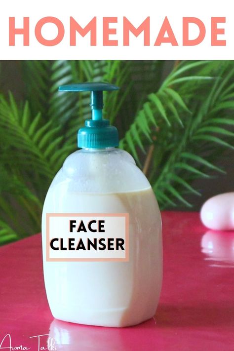 How To Make Face Cleanser At Home, Home Made Cleanser For Face, How To Make Cleanser At Home, How To Make Face Wash At Home, Face Wash Diy, Face Wash Natural, Homemade Face Cleanser, Diy Face Cleanser, Milk Face Wash