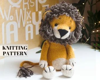 PolushkabunnyKnit - Etsy Lion Knitting Pattern Free, Lion Video, Tiger Video, Toy Clothes, Knitting Toy, Lion Toys, Lion Pattern, Largest Lion, Dolls Pattern