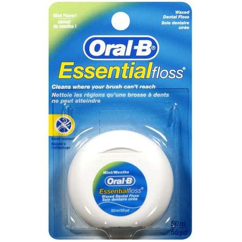 Oral-B Essential Floss - waxed dental floss mint flavour, the only floss we prefer Plaque Removal, How To Prevent Cavities, Receding Gums, Dental Floss, Oral Hygiene, Oral Health, Oral Care, Dental Care, Brushing Teeth