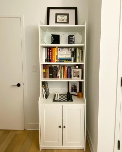 Hauga Ikea Bookcase, Ikea Hauga Office, Hauga Ikea Ideas, Ikea High Cabinet, Ikea Hauga Hack, Hauga Ikea Hacks, Ikea Hauga, 2023 Nursery, Home Reading Room