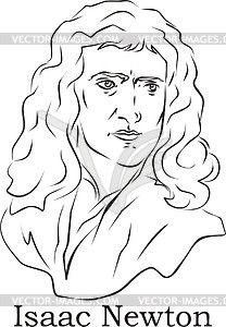 Newton Drawing, How To Draw Albert Einstein, Einstein Sketch, Isaac Newton Drawing, Isaac Newton Cartoon, Isaac Newton Art, Cenotaph For Newton, Project Cover Page, Drawing Ideas List