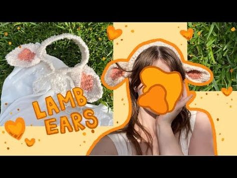 (105) Crochet Lamb Ears Headband Tutorial - Cottagecore Fashion - YouTube Crochet Lamb Ear Headband, Crochet Animal Headband, Crochet Earmuffs, Crochet Ears, Crochet Animal Hat, Lamb Ears, Crochet Eyes, Crochet Hat For Women, Headband Tutorial