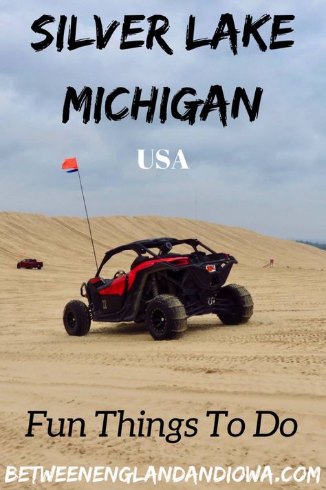 Fun things to do in Silver Lake Michigan USA! Can you believe there Silver Lake Sand Dunes are in the Midwest?! Silver Lake Sand Dunes Michigan, Midwest Camping, Silver Lake Michigan, Sand Dunes Michigan, Michigan Family Vacation, Silver Lake Sand Dunes, Michigan Road Trip, Lake Michigan Beaches, Michigan Wolverines Football