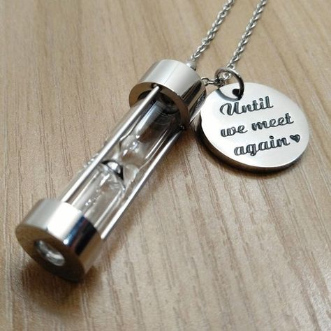 Cremation Ashes Ideas, Pewter Casting, Ashes Jewelry Cremation, Ash Jewelry, Until We Meet Again, Pet Keepsake, Ashes Necklace, Cremation Necklaces, Car Key Ring