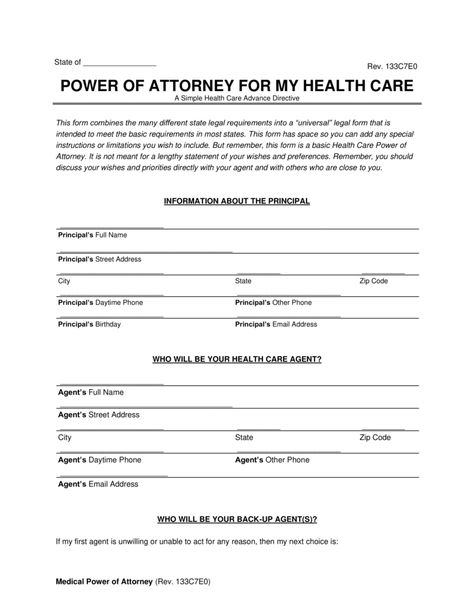 Free Medical (Health Care) Power of Attorney Form | PDF & Word Medical Power Of Attorney Form, Medical Power Of Attorney, Advance Directives, Power Of Attorney Form, Medical Health Care, Rental Application, Non Disclosure Agreement, Last Will And Testament, Will And Testament