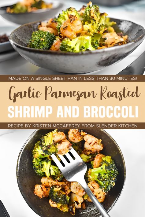 Garlic Parmesan Roasted Shrimp and Broccoli : ObesityHelp Broccoli Sausage, Parmesan Shrimp, Garlic Parmesan Shrimp, Shrimp And Quinoa, Shrimp Parmesan, Parmesan Broccoli, Shrimp Sausage, Bariatric Friendly Recipes, Shrimp And Broccoli