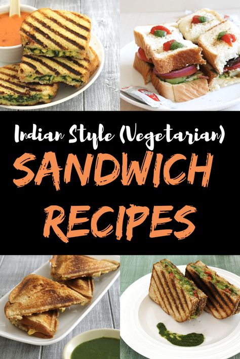 the collection of 15 easy to make, delicious, veg sandwich recipes. This includes grilled, toasted, open faced and no-cook sandwiches. #sandwichrecipe #roundups #vegsandwich #indiansandwich via @spiceupthecurry Indian Sandwich Recipes, Veg Sandwich Recipes, Veg Sandwiches, Sandwiches Vegetarian, Veg Breakfast Recipes, Recipes Indian Vegetarian, Veg Breakfast, Vegetarian Sandwiches, Sandwich Recipes Indian