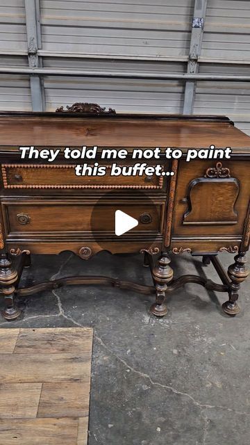 Jennifer Beck on Instagram: "Comment ✨️ Buffet ✨️ for the links to the products we used sent straight to your inbox! . . . #savedbydesign #furniture #furnituredesign #homedecor #homeinspo #franklintn #paintedfurniture #painting" Restored Antique Furniture, Buffet Server Makeover, Furniture Stain Ideas, How To Refurbish Furniture, Buffet Table Redo Diy Projects, Trunk Refinishing Ideas, Jacobean Buffet Makeover, Upcycled Painted Furniture, Redoing Furniture Diy