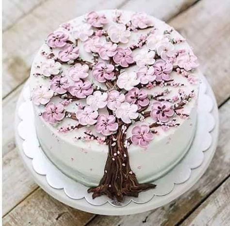 Dessert Design, Cherry Blossom Cake, Fingerfood Party, Buttercream Flower Cake, Spring Cake, Birthday Desserts, Wedding Dessert, Fondant Flowers, Cake Decorating Designs