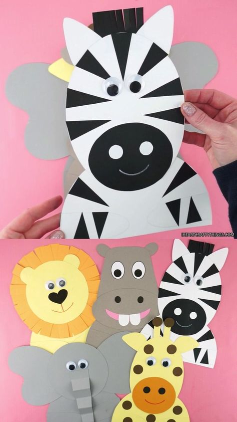 Safari Crafts, Zoo Animal Crafts, Giraffe Crafts, Lion Craft, Elephant Safari, Elephant Crafts, Animal Crafts For Kids, Paper Plate Crafts, Crafts Kids