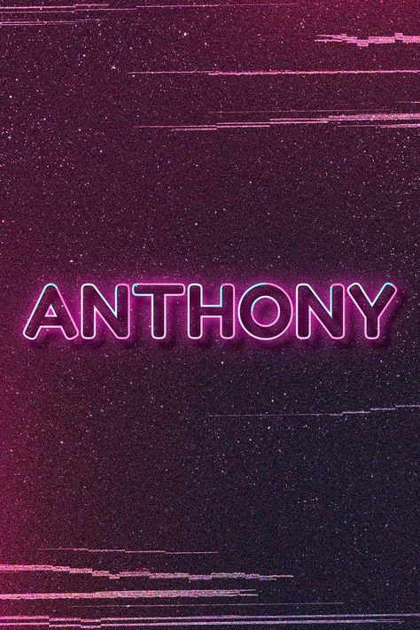 Anthony word art vector neon typography | free image by rawpixel.com / wan Joshua Name, Michelle Name, Michael Name, Typography Psd, William Name, Light Illustration, Neon Typography, Free Illustration Images, Scammer Pictures