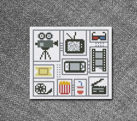 Etsy Patterns, Stitches Design, Stitch Movie, Pixel Design, Needlepoint Tapestry, Cross Stitch Bookmarks, Mini Cross Stitch, Pixel Pattern, Cute Cross Stitch