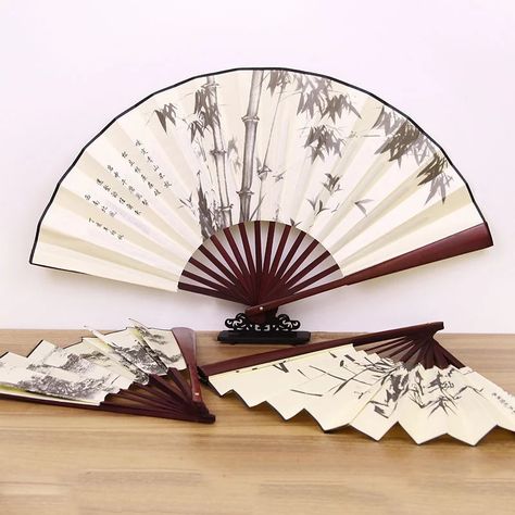 1Pc Retro Folding Silk Fan Chinese Style Decorative Men Pocket Bamboo Handle Hand Fan|Decorative Fans| - AliExpress Arte Viking, Chinese Fans, Chinese Fan, Gifts Photography, Fan Decoration, Fan Style, Folding Fan, Hand Held Fan, Cute Home Decor