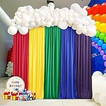 Rainbow Birthday Decorations, Unicorn Backdrop, Rainbow Backdrop, Backdrop Curtains, Rainbow Party Decorations, Birthday Party Photography, Baby Shower Girl, Unicorn Birthday Party, Rainbow Balloons