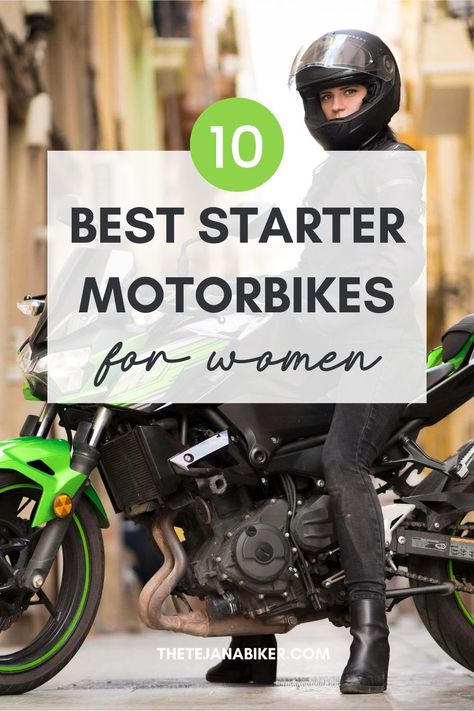 Great beginner motorcycles for women Motorcycles For Women Beginners, Motorbikes For Women, Best Beginner Motorcycle, Women Riders Motorcycles, Women And Motorcycles, Ladies Motorcycle Outfits, Learning To Ride A Motorcycle, Women Harley Riders, Best Motorcycles For Women