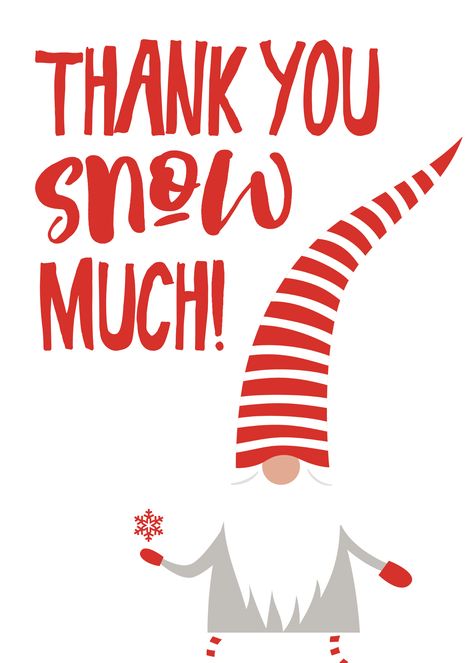 Gnome Holiday Thank You Card Printable | Tauni + Co Thank You Images, Thanking Someone, Scentsy Party, Christmas Party Gift, Printable Thank You Cards, Christmas Thank You, You Meme, Printable Christmas Cards, Christmas Wonderland