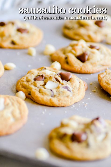 If you love Pepperidge Farm Sausalito cookies, you are going to love this copycat recipe! Cookies that have crispy edges and chewy middles filled with creamy milk chocolate and macadamia nuts. Pepperidge Farm Cookies, Starbucks Pumpkin Bread, Macadamia Cookies, Farm Cookies, Recipe Cookies, Macadamia Nut Cookies, Canned Frosting, Chocolate Macadamia, Pepperidge Farm