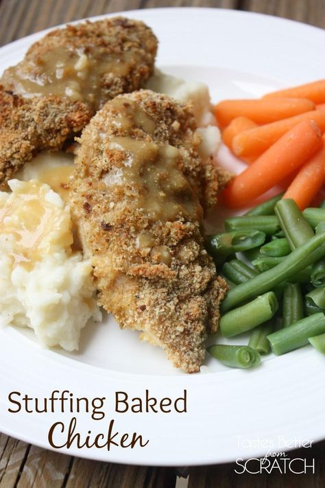 Stuffing_Baked_Chicken Stuffing Bake, Creamy Mustard Sauce, Tastes Better From Scratch, Winner Winner Chicken Dinner, Chicken Main Dishes, Fun Recipes, Fun Fun, Baked Chicken Recipes, Poultry Recipes