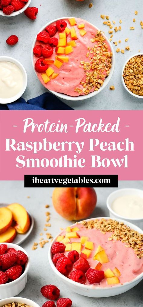 Peaches Healthy Recipes, Chai Smoothie Bowl, Chia Smoothie Bowl, Smoothie Bowl For Kids, Ninja Creami Protein Smoothie Bowl, Protein Fruit Bowls, Easy Protein Bowl Recipes, Ninja Creami Smoothie Bowl Recipe, Smoothie Bowl Protein