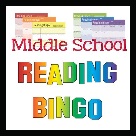 Reading Bingo, Reading Incentives, Middle School Libraries, Library Skills, Reading Motivation, Middle School Writing, Library Activities, Middle School Reading, School Librarian