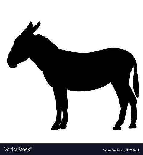 A Donkey, Black Silhouette, Transparent Png, Png Images, Print On Demand, Vector Images, Vector Free, Illustrator, Animals