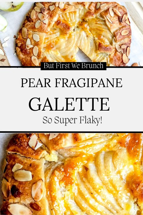 Poached Pear Recipes, Pear Filo Pastry, Pear Gallette Recipe Simple, Dessert Recipes Using Fresh Pears, Pear Almond Tart, Pear Galette Recipe, Asian Pear Dessert, Fresh Pear Dessert Recipes Easy, Fresh Pear Recipes Easy