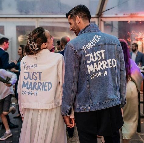 Wedding Dress Gallery, Wedding Jacket, Future Wedding Plans, Cute Wedding Ideas, Wedding Goals, Denim Jackets, Just Married, Tag Someone, Bridal Looks