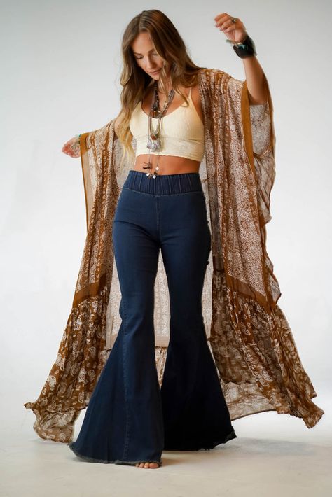 Hippie Elegante Boho Style, Looks Boho, Boho Kimono Cardigan, Looks Hippie, Look Hippie Chic, Look Boho Chic, Moda Hippie, Duster Kimono, Mode Hippie