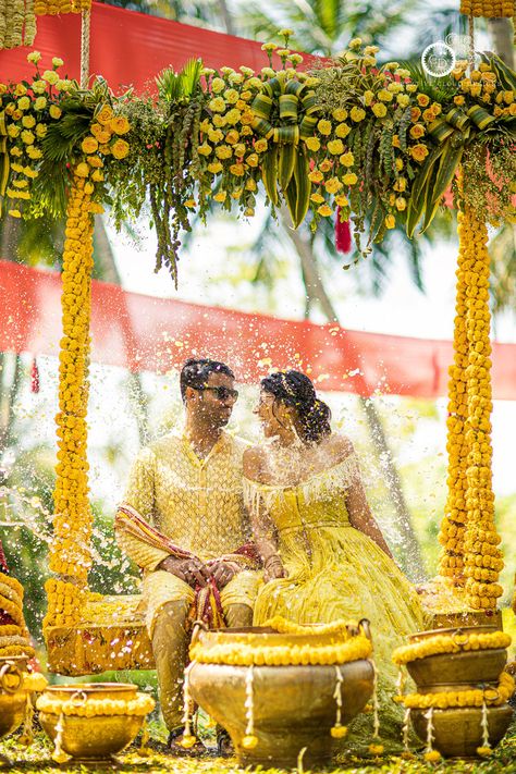 Indian Destination Wedding, Ceremony Photos, Wedding Rituals, Haldi Ceremony, Clouds Design, Hindu Wedding, Shower Ideas, Destination Wedding, Bridal Shower