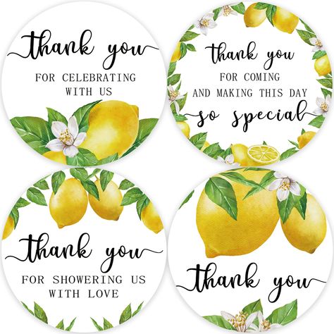 Lemon Birthday Party, Bridal Shower Stickers, Baby Bottle Favors, Lemon Themed Party, Lemon Birthday, Lemon Themed Bridal Shower, Lemon Crafts, Easy Party Favor, Couple Wedding Shower