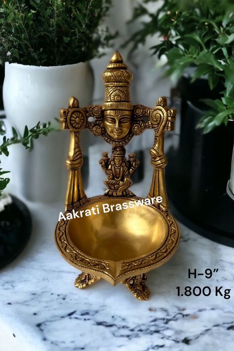 Weight: 1.800 kg Height: 9 inch website: www.ashopi.com Home Decor Diwali, Tirupati Balaji, Diwali Decor, Pooja Room Door Design, Goddess Decor, Pooja Room Design, Room Door Design, Furniture Design Living Room, Pooja Rooms