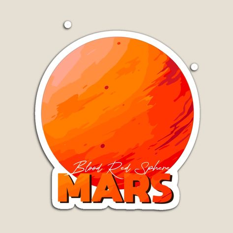 Get my art printed on awesome products. Support me at Redbubble #RBandME: https://www.redbubble.com/i/magnet/Mars-Planet-Logo-T-Shirt-Space-Cosmos-Solar-System-Art-by-Moonfarer/157066426.TBCTK?asc=u Space Scrapbook, Solar System Art, Mars Planet, Planet Logo, Solar System Planets, Red Planet, Planets Art, Scrapbook Ideas, Solar System