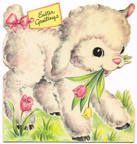 https://flic.kr/p/e73NRy | Easter Greetings | vintage Hallmark Easter card Vintage Easter Cards, Easter Lamb, Easter Images, Easter Parade, Easter Greeting Cards, Easter Wishes, Easter Art, Easter Printables, Images Vintage