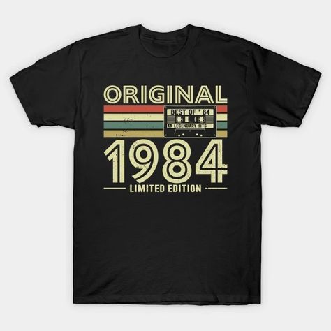 Timeless 1984 Elegance - 1984 Birthday - T-Shirt | TeePublic 1984 Birthday, 1974 Birthday, Birthday Designs, Birthday Design, Vintage Vibes, Timeless Elegance, Vibrant Colors, Tshirt Designs, T Shirts