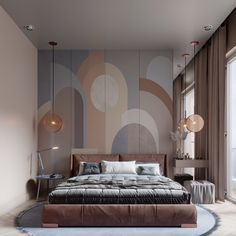 Pastel Bedroom, Beautiful Bed, Bed Back, Design Del Prodotto, Vinyl Wallpaper, Center Stage, Neutral Color, Bed Design, Shop Wallpaper