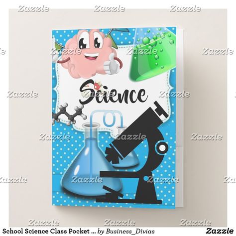 School Science Class Pocket Folder Folder Design Ideas School, School Binders, Folder Cover, School Binder, Folder Design, Pocket Folder, Binder Folder, Binders, Pattern Making