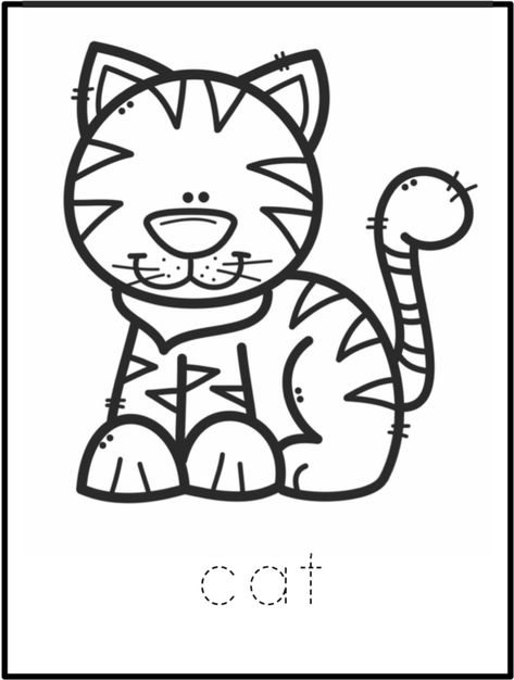 Baby Animal Drawings, Cat Clipart, Bible Activities, Clipart Black And White, Kids Clipart, Animal Embroidery, Cat Crafts, Flower Doodles, Animal Clipart