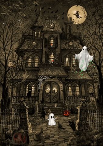 Spooky Gif, Halloween Gifs Aesthetic, Banner Gif Halloween, Good Morning Spooky Gifs, Gif Happy Halloween, Spooky Gif Aesthetic, Halloween Live Wallpaper, Happy Halloween Gif, Halloween Gif