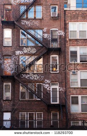 Brick Apartment Building, Empire State Building View, Brick Apartment, Apartment Exterior, Rustic Apartment, Fire Stock, Cute Apartment, Sims 4 House Building, Building Photography