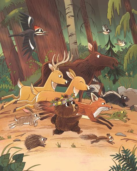 Kim Smith (@kimillustration) • Fotos y videos de Instagram Kootenay National Park, Kim Smith, Menu Illustration, Picture Books Illustration, Book Talk, Forest Friends, Crossed Fingers, Enchanted Forest, Forest Animals