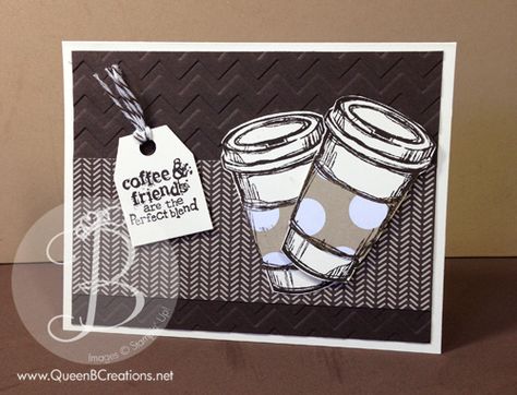 Coffee Stamps, Friends Card, Handmade Card Making, Coffee With Friends, Coffee Cards, Plastic Envelopes, You're Invited, Friendship Cards, Queen B