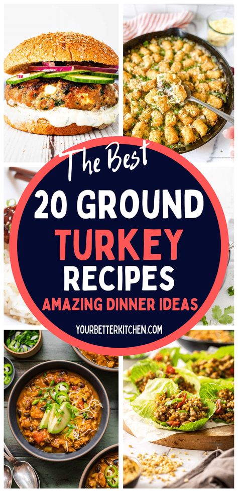 20 Ground Turkey Recipes For Dinner Healthy Ground Turkey Recipes, Turkey Recipes For Dinner, Ground Turkey Spaghetti, Ground Turkey Recipes For Dinner, Best Ground Turkey Recipes, Recipes Using Ground Turkey, Ground Turkey Recipes Easy, Ground Turkey Recipes Healthy, Healthy Ground Turkey