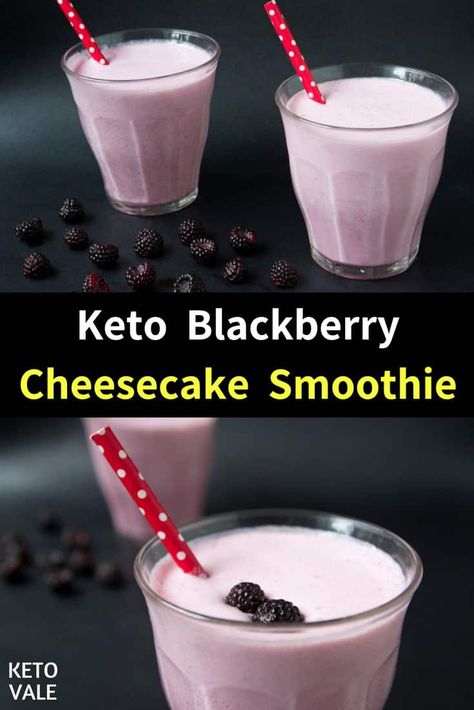 Keto Blackberry Cheesecake Smoothie with Almond Milk Recipe #cheesecakesmoothie #ketosmoothie #lowcarbsmoothie Smoothie Low Carb, Almond Milk Recipe, Sugar Free Recipe, Ketogenic Breakfast, Blackberry Smoothie, Blackberry Cheesecake, Cheesecake Smoothie, Almond Milk Recipes, Keto Shakes