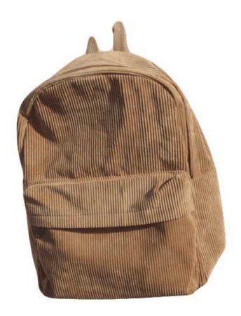 Corduroy Backpack, Corduroy Bag, Moodboard Pngs, Rucksack Bags, Brown Backpack, Backpacks Accessories, Png Clothes, Knapsack Bag, Brown Backpacks