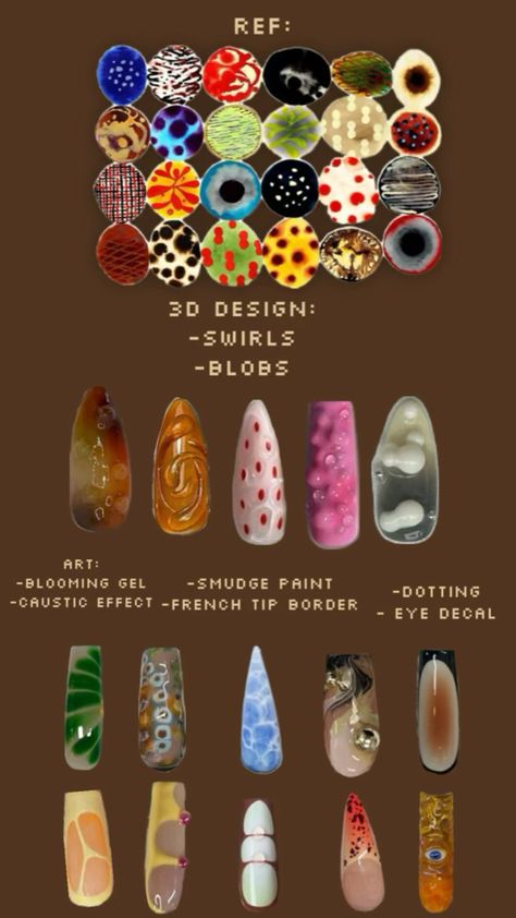 Format inspired by stopimdon3  . . . . . . . . . . . . . . Blooming gel nails, aura nails, orchid nails, nail Inspo, earthy nails, 3d gel art,Bubble nails, eclectic nails, chrome nails, fruit nails, Azul nails, summer nail Inspo, 2024 nails, cool girl nails, funky nails Nail Freestyle, Cool Girl Nails, Nails Azul, Nails 3d Gel, Blooming Gel Nails, Earthy Nails, Azul Nails, Nails Fruit, Nails Aura