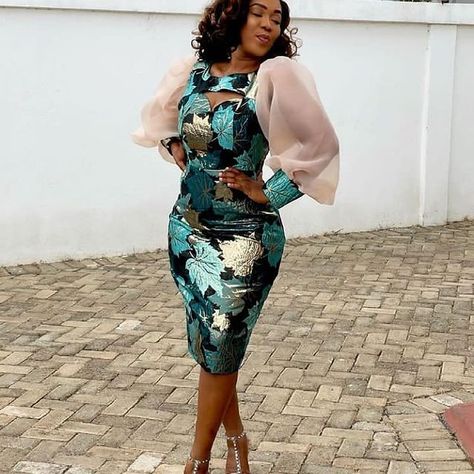 Best Ankara Pencil Gown 2021 - Ladeey Pencil Dress Outfit Classy, Ankara Pencil Gown, Pencil Gown, Ankara Fashion Styles, White Wedding Guest, Pencil Dress Outfit, Short Gown Styles, Lace Dress Classy, Ankara Short